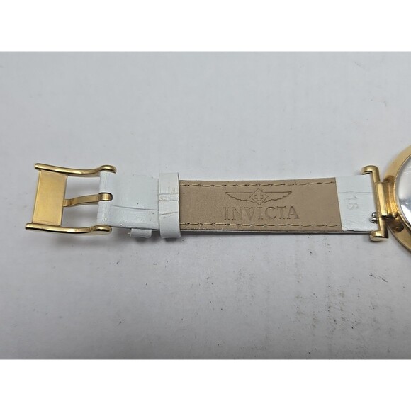 Ted Baker Ava Womens Gold Tone White Leather 36mm Date Quartz Watch New Battery - Picture 10 of 12